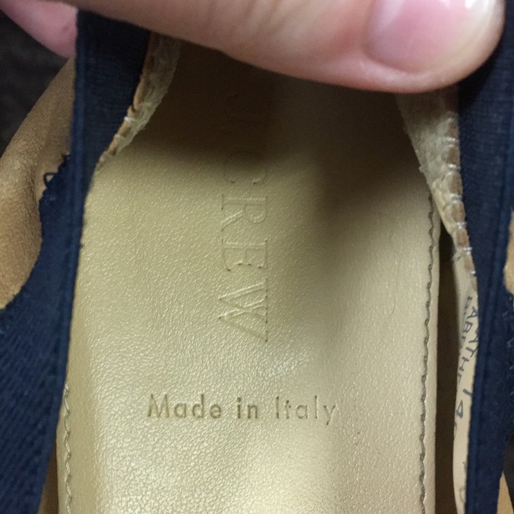 J Crew Tan and Navy flats - Picture 2 of 4